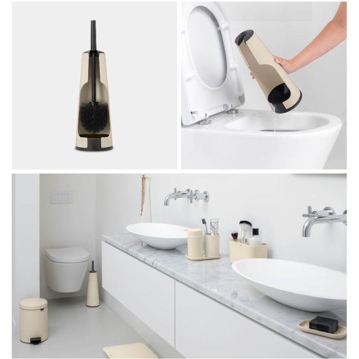 Brabantia WC ščetka in stojalo - bež Brabantia WC ščetka in stojalo - bež