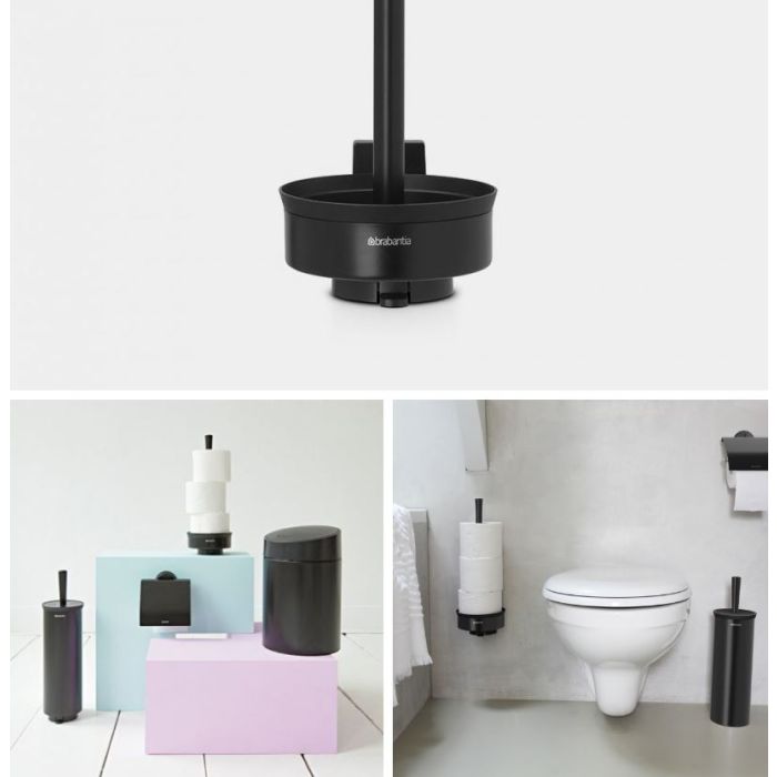 Brabantia stojalo za WC papir kovinski črno Brabantia stojalo za WC papir kovinski črno