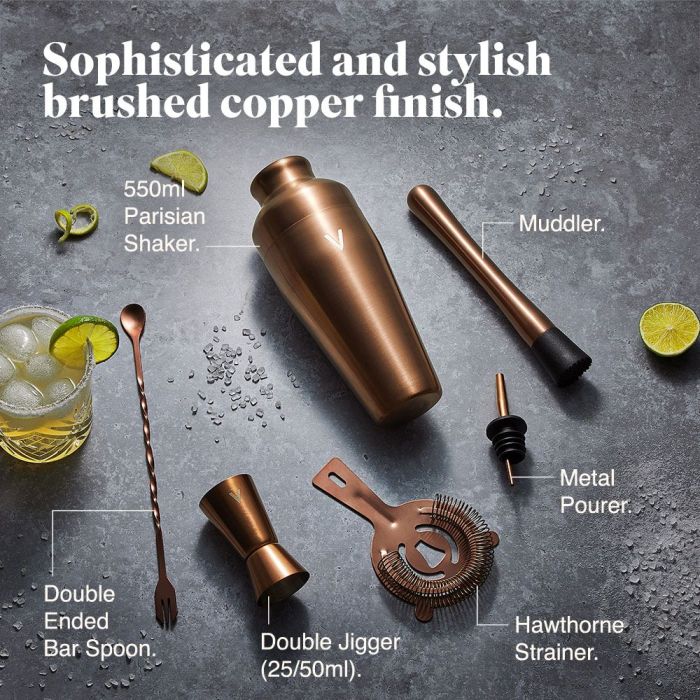 VonShef 6 delni set za koktajle Parisian Rose Gold VonShef 6 delni set za koktajle Parisian Rose Gold