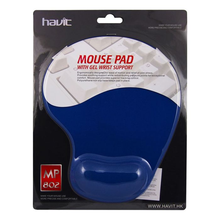 HAVIT GEL podloga za miško z naslonom za roko MP802 - Modra HAVIT GEL podloga za miško z naslonom za roko MP802 - Modra