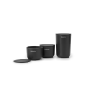 Brabantia set 3 lončkov za kopalnico siv Brabantia set 3 lončkov za kopalnico siv