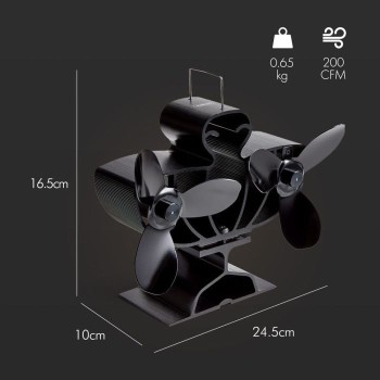 VonHaus dvojni ventilator za kamin VonHaus dvojni ventilator za kamin