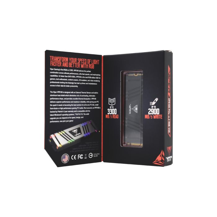 Patriot Viper VPR400 RGB 1TB M.2 NVMe PCIe Gen4 x 4 Patriot Viper VPR400 RGB 1TB M.2 NVMe PCIe Gen4 x 4