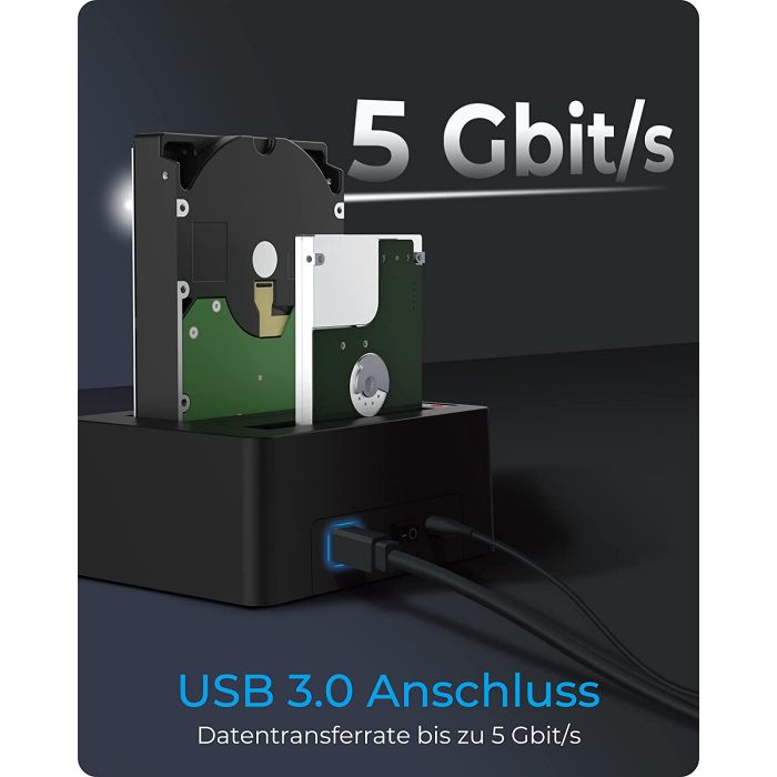 Icybox IB-1232CL-U3 docking & clone postaja za 2,5 in 3 Icybox IB-1232CL-U3 docking & clone postaja za 2,5 in 3
