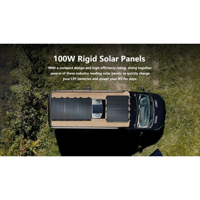 EcoFlow 2x 100W fiksni panel solarnih sončnih celic EcoFlow 2x 100W fiksni panel solarnih sončnih celic