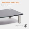 Vonhaus steklen podstavek za monitor XL črn Vonhaus steklen podstavek za monitor XL črn