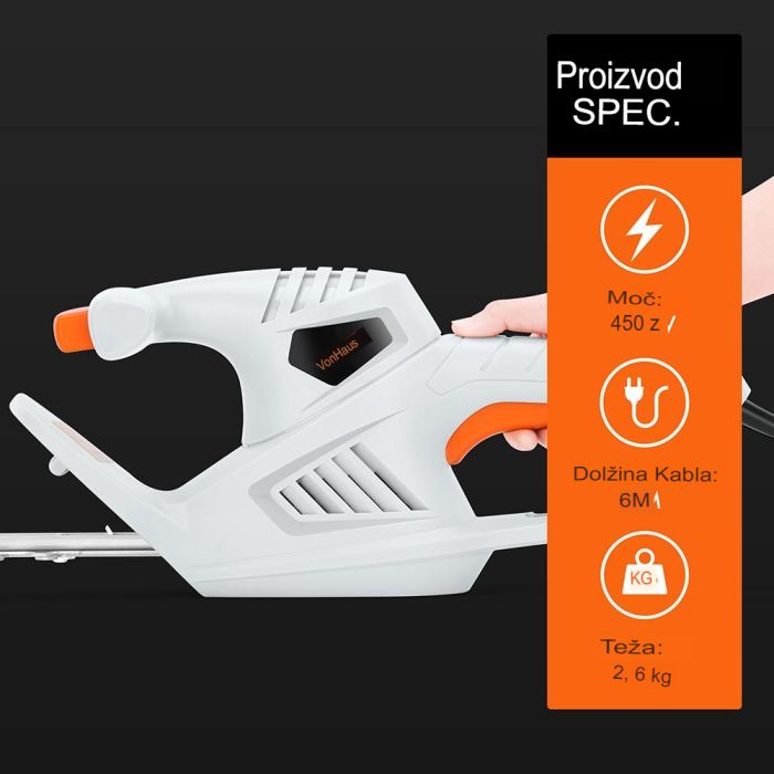 VonHaus električne škarje za grmičevje 450W VonHaus električne škarje za grmičevje 450W