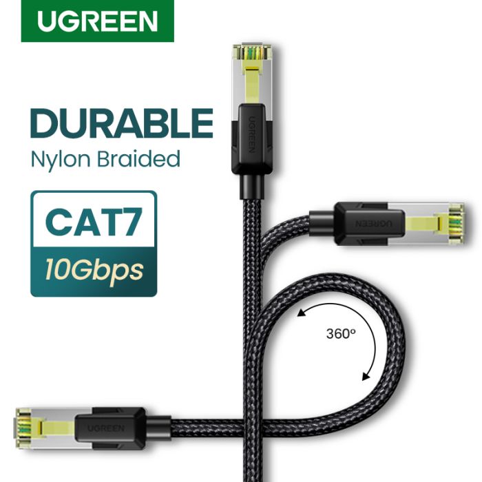 Ugreen UTP Cat7 oklopljen pleten okrogel kabel z modularnim RJ45 Ethernet priključkom 1M Ugreen UTP Cat7 oklopljen pleten okrogel kabel z modularnim RJ45 Ethernet priključkom 1M