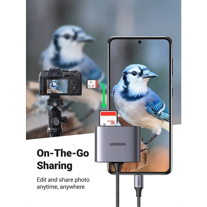 Ugreen USB-C čitalnik kartic 3v1 Ugreen USB-C čitalnik kartic 3v1