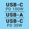 Sadberg avtomobilski polnilnik 3in1 130W USB-C PowerDelivery Sadberg avtomobilski polnilnik 3in1 130W USB-C PowerDelivery