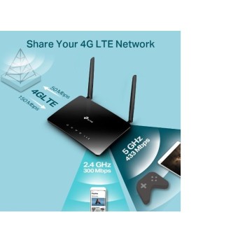 TP-LINK Archer MR400 AC1200 brezžični Dual Band 4G LTE usmerjevalnik, SIM