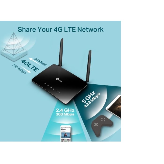 TP-LINK Archer MR400 AC1200 brezžični Dual Band 4G LTE usmerjevalnik, SIM TP-LINK Archer MR400 AC1200 brezžični Dual Band 4G LTE usmerjevalnik, SIM