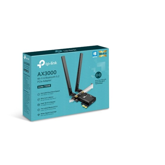 TP-LINK AX3000 Wi-Fi 6 Bluetooth 5.2 PCIe Adapter TP-LINK AX3000 Wi-Fi 6 Bluetooth 5.2 PCIe Adapter