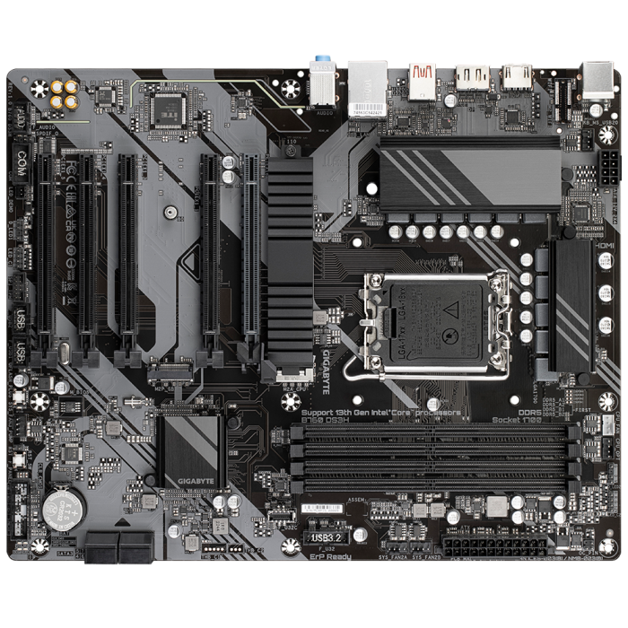 GIGABYTE B760 DS3H, DDR5, SATA3, USB3.2Gen2x2, DP, LGA1700 ATX GIGABYTE B760 DS3H, DDR5, SATA3, USB3.2Gen2x2, DP, LGA1700 ATX