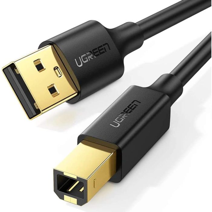 Ugreen tiskalniški kabel USB-B (moški) - USB 2.0 (moški) 480mbps 2M črn Ugreen tiskalniški kabel USB-B (moški) - USB 2.0 (moški) 480mbps 2M črn