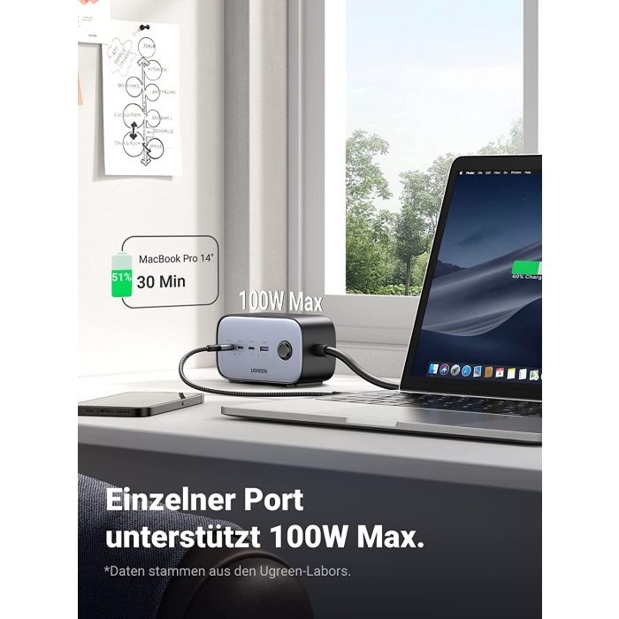 Ugreen DigiNest Pro 100W USB-C GaN polnilnik Ugreen DigiNest Pro 100W USB-C GaN polnilnik