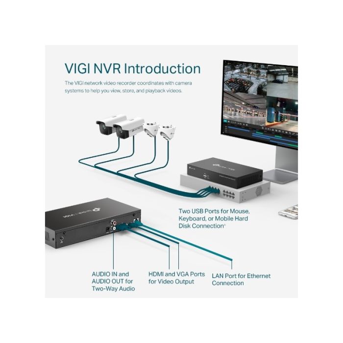 TP-LINK VIGI 8-kanalni mrežni video snemalnik 24/7 TP-LINK VIGI 8-kanalni mrežni video snemalnik 24/7