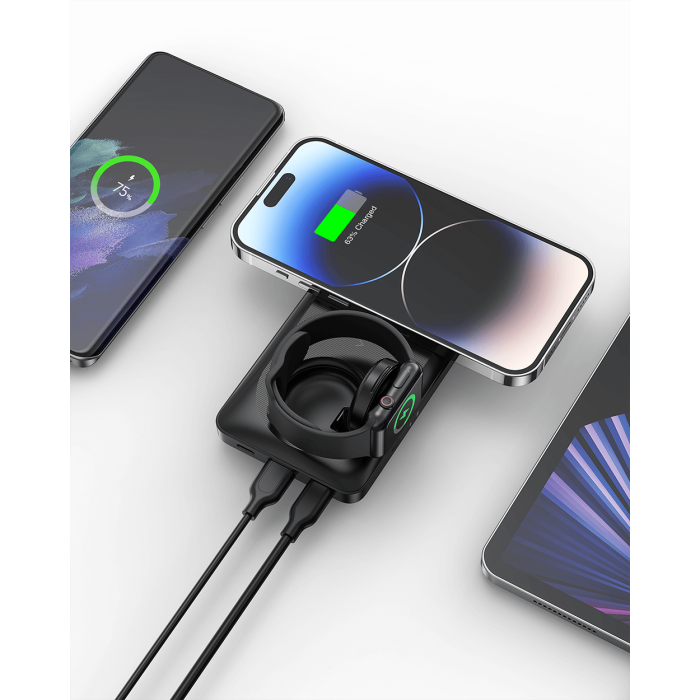 VEGER 3v1 prenosna baterija MagMulti 10000 mAh, črna VEGER 3v1 prenosna baterija MagMulti 10000 mAh, črna