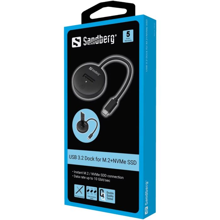 Sandberg USB 3.2 priklopna postaja za M.2 NVMe SSD Sandberg USB 3.2 priklopna postaja za M.2 NVMe SSD