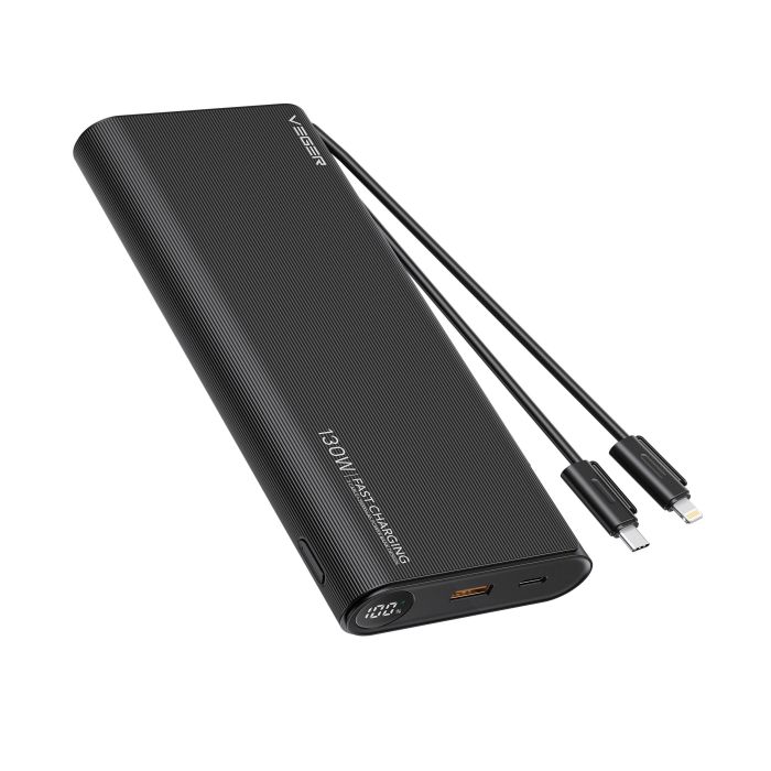 VEGER prenosna baterija TC130 25000 mAh, črna VEGER prenosna baterija TC130 25000 mAh, črna