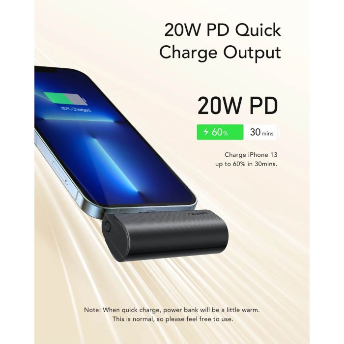 VEGER prenosna baterija PlugON Lightning 5000 mAh, črna VEGER prenosna baterija PlugON Lightning 5000 mAh, črna