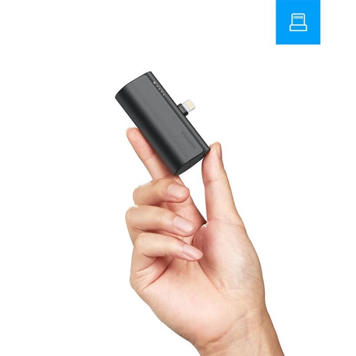 VEGER prenosna baterija PlugON Lightning 5000 mAh, črna VEGER prenosna baterija PlugON Lightning 5000 mAh, črna