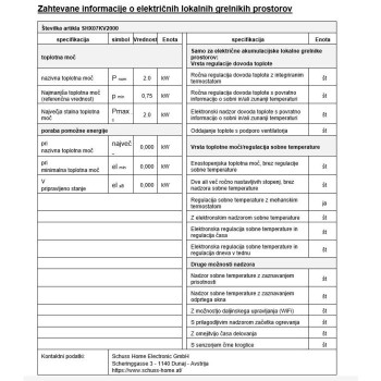 SHE konvektorski grelnik 2000W SHE konvektorski grelnik 2000W