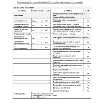 SHE kvarčni grelnik 1200W SHE kvarčni grelnik 1200W