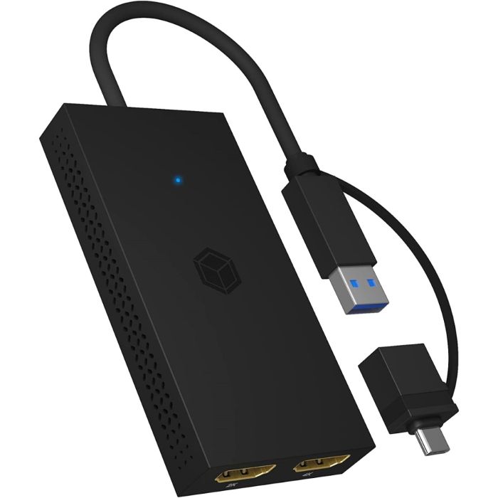 Icybox IB-SPL1029AC USB-C/A na dvojni HDMI razdelilnik (2k@60Hz/4k@30Hz) Icybox IB-SPL1029AC USB-C/A na dvojni HDMI razdelilnik (2k@60Hz/4k@30Hz)