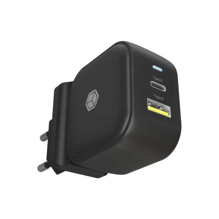 Icybox IB-PS106-PD 38W dvojni QC 3.0 USB polnilnik s PowerDelivery Icybox IB-PS106-PD 38W dvojni QC 3.0 USB polnilnik s PowerDelivery