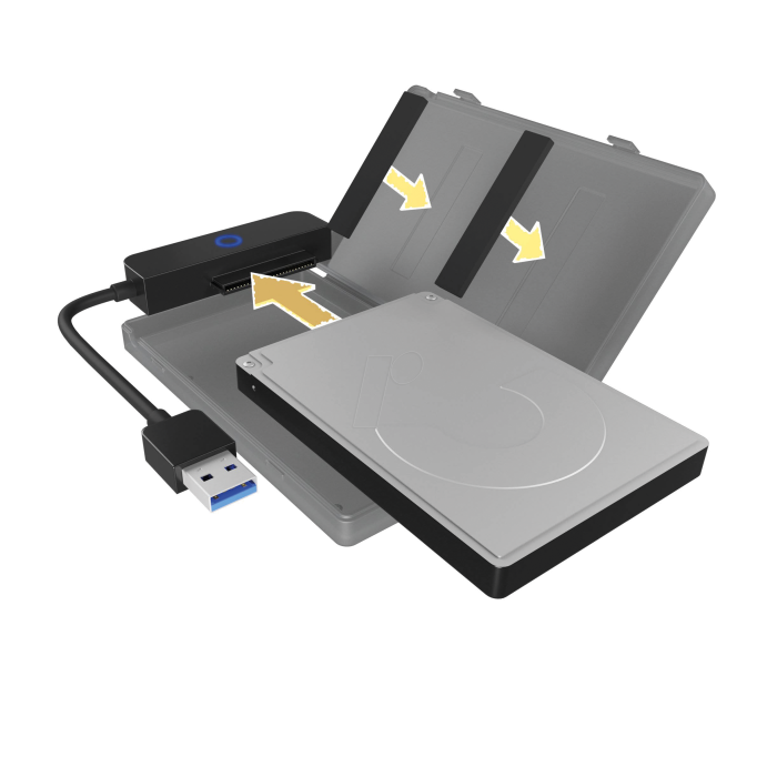 Icybox IB-AC603B-U3 USB 3.2 ohišje/adapter za HDD/SSD 2,5 SATA disk Icybox IB-AC603B-U3 USB 3.2 ohišje/adapter za HDD/SSD 2,5 SATA disk