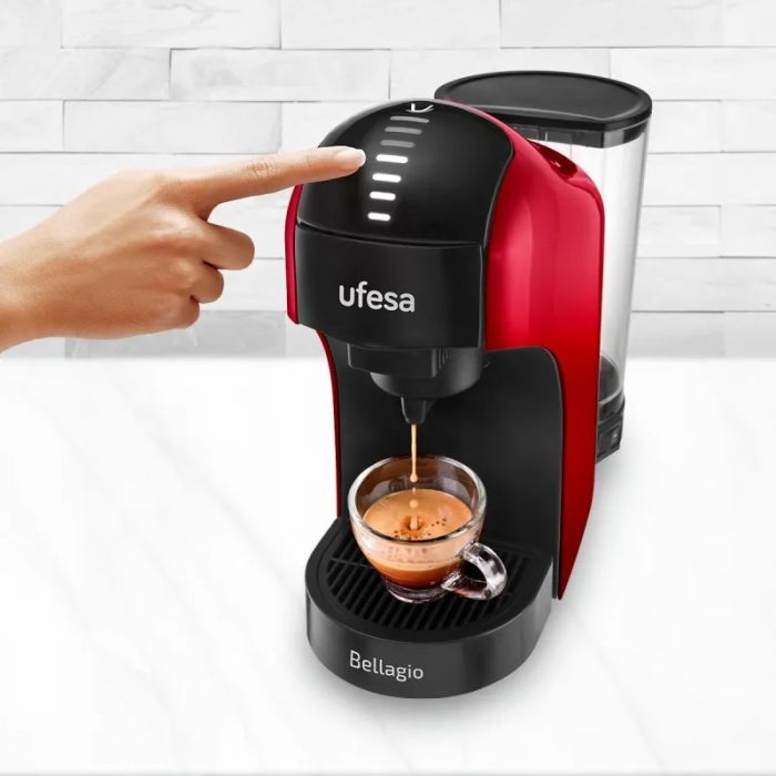 Ufesa Bellagio Rossa aparat za kavo z več kapsulami rdeč 1400W Ufesa Bellagio Rossa aparat za kavo z več kapsulami rdeč 1400W