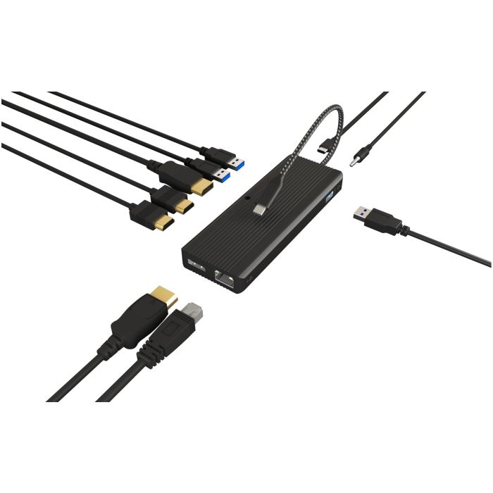 Icybox IB-DK4080AC USB-C in USB-A priklopna postaja 9v1 s Power Delivery do 100W Icybox IB-DK4080AC USB-C in USB-A priklopna postaja 9v1 s Power Delivery do 100W
