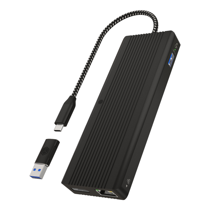 Icybox IB-DK4080AC USB-C in USB-A priklopna postaja 9v1 s Power Delivery do 100W Icybox IB-DK4080AC USB-C in USB-A priklopna postaja 9v1 s Power Delivery do 100W