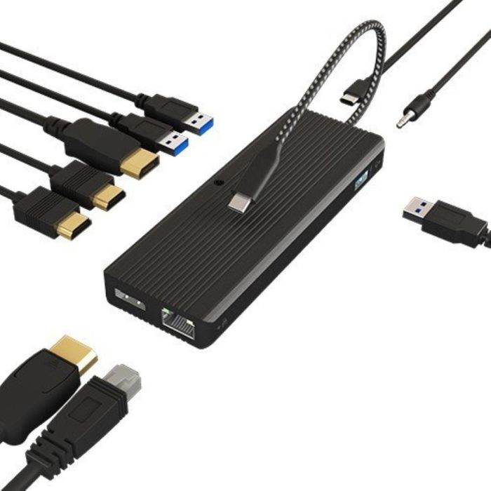 Icybox IB-DK4080AC USB-C in USB-A priklopna postaja 9v1 s Power Delivery do 100W Icybox IB-DK4080AC USB-C in USB-A priklopna postaja 9v1 s Power Delivery do 100W