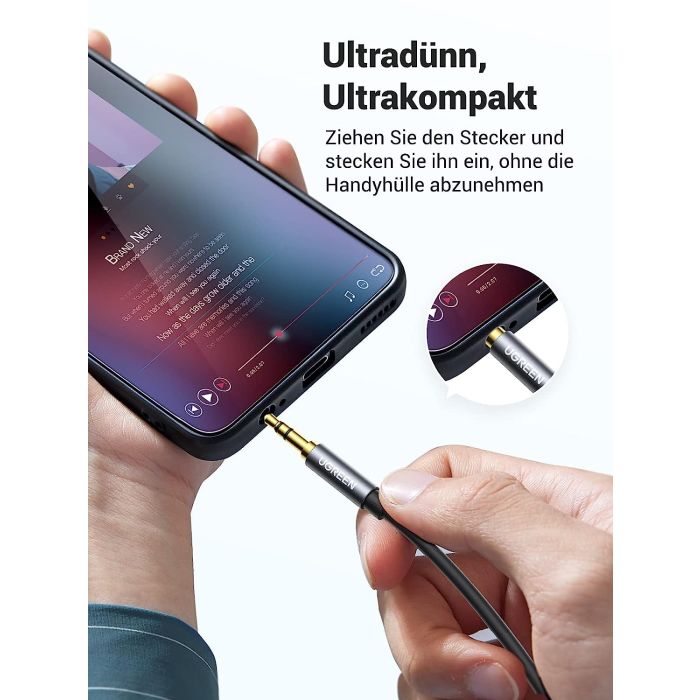 UGREEN Aux podaljšek 3,5 mm podaljšek za slušalke, združljiv s slušalkami, računalnikom, mobilnim te UGREEN Aux podaljšek 3,5 mm podaljšek za slušalke, združljiv s slušalkami, računalnikom, mobilnim te