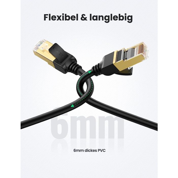 Ugreen Cat7 RJ45 gigabitni mrežni kabel 10 Gbps, 600 Mhz/s 1m Ugreen Cat7 RJ45 gigabitni mrežni kabel 10 Gbps, 600 Mhz/s 1m