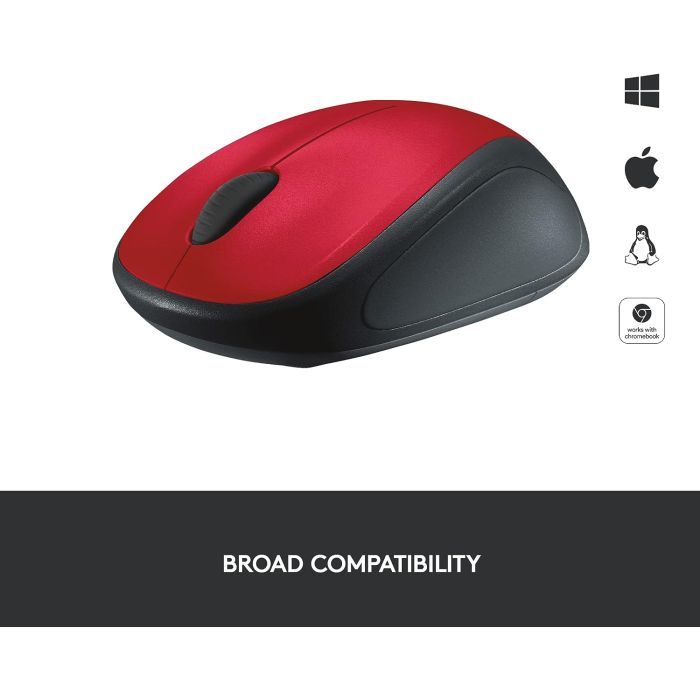 Logitech M235 Wireless mini miška, rdeča Logitech M235 Wireless mini miška, rdeča