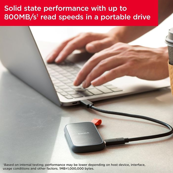 SanDisk 1TB Portable SSD 800MB/s, USB-C, USB 3.2 Gen 2 SanDisk 1TB Portable SSD 800MB/s, USB-C, USB 3.2 Gen 2