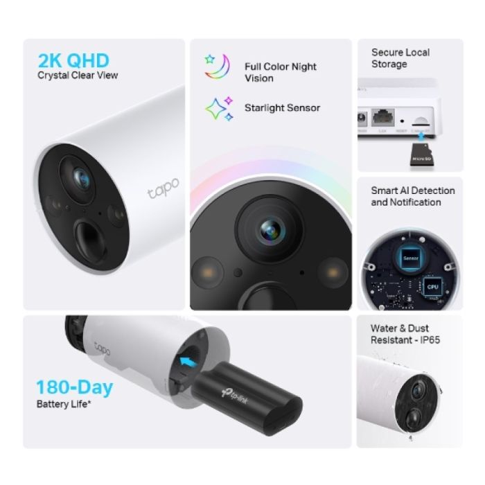TP-LINK Tapo C420S2 2K QHD zunanja Wi-Fi varnostna kamera - set 2 kamer + Smart Hub TP-LINK Tapo C420S2 2K QHD zunanja Wi-Fi varnostna kamera - set 2 kamer + Smart Hub