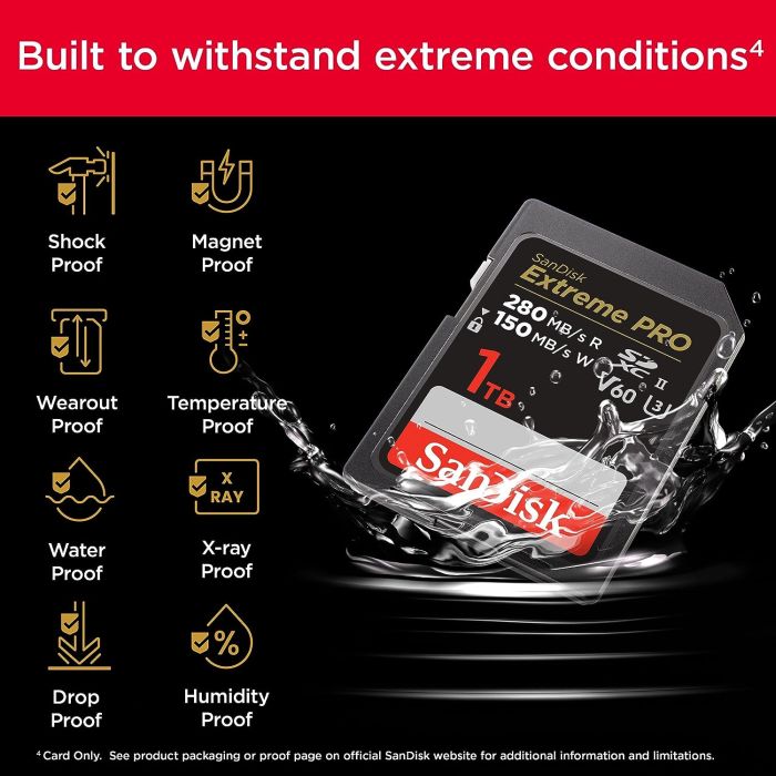 SanDisk Extreme PRO 64GB V60 UHS-II SD 280/100MB/s,V60,C10,UHS-II SanDisk Extreme PRO 64GB V60 UHS-II SD 280/100MB/s,V60,C10,UHS-II