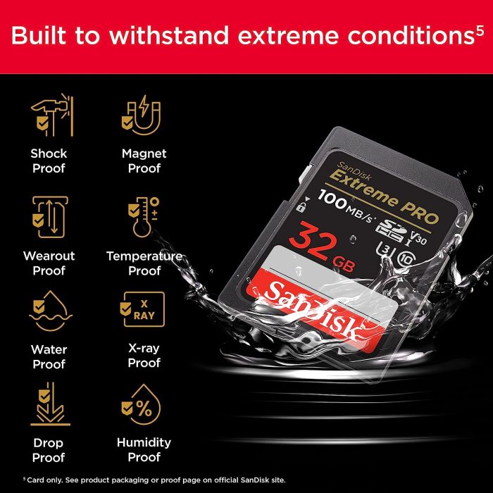 SanDisk Extreme PRO 32GB SDHC+ 2 leti RescuePRO Deluxe do 100MB/s branje, 90MB/s zapisovanje UHS-I SanDisk Extreme PRO 32GB SDHC+ 2 leti RescuePRO Deluxe do 100MB/s branje, 90MB/s zapisovanje UHS-I