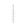 SONGMICS Kotno stojalo s policami za kopalnice belo srebrne barve 95-300 cm, BCB02SW SONGMICS Kotno stojalo s policami za kopalnice belo srebrne barve 95-300 cm, BCB02SW