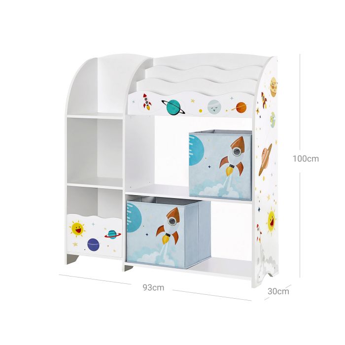 SONGMICS organizator igrač in knjig bel, GKR42WT SONGMICS organizator igrač in knjig bel, GKR42WT
