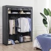 SONGMICS platnena garderobna omara, siva, RYG02GY