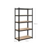 SONGMICS Regal 40 x 90 x 180 cm rjavo-črna, GLR040B01 SONGMICS Regal 40 x 90 x 180 cm rjavo-črna, GLR040B01