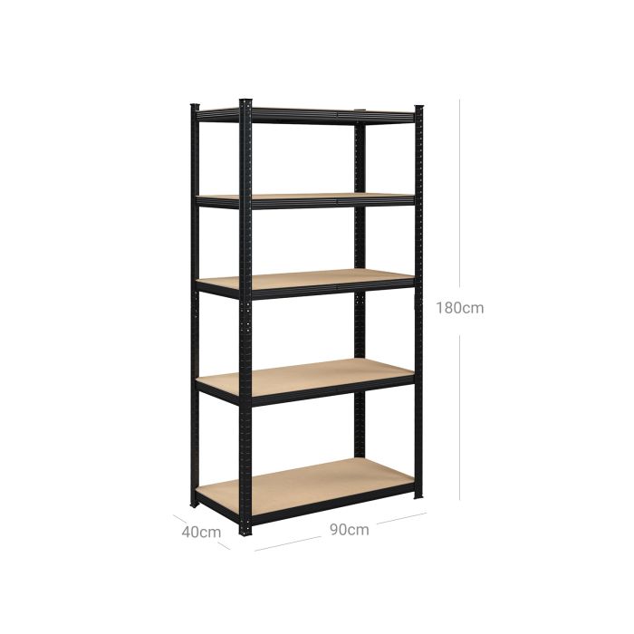 SONGMICS Regal 40 x 90 x 180 cm rjavo-črna, GLR040B01 SONGMICS Regal 40 x 90 x 180 cm rjavo-črna, GLR040B01
