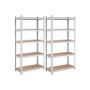 SONGMICS 2x Regal 40 x 90 x 180 cm bež-srebrna, GLR040E02 SONGMICS 2x Regal 40 x 90 x 180 cm bež-srebrna, GLR040E02