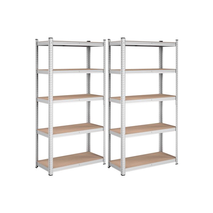SONGMICS 2x Regal 40 x 90 x 180 cm bež-srebrna, GLR040E02 SONGMICS 2x Regal 40 x 90 x 180 cm bež-srebrna, GLR040E02