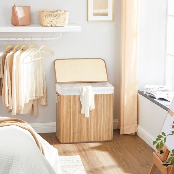 SONGMICS Košara za perilo Bamboo 3 x 50L, LCB091N01